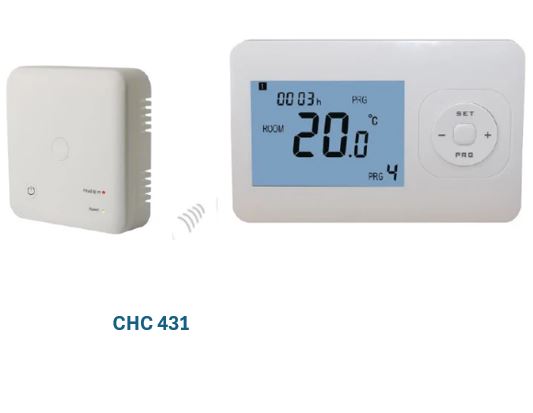 RF battery powered 7 day programmable thermostat