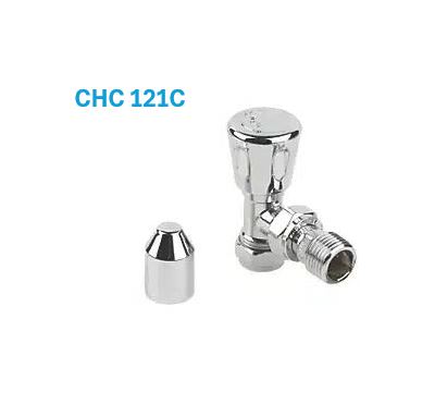Angled Chrome 15mm Lock Shield Wheel head