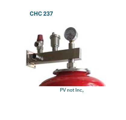 PV mount assembly inc air & pressure relief gauge and option port