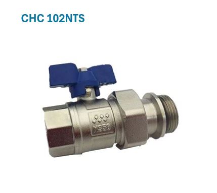 1" BSP Straight union valve (Blue)