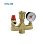 Air, Pressure relief and gauge assembly