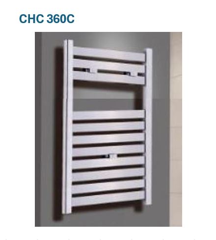 Novara 600w  x 800h Chrome flat profile towel rail