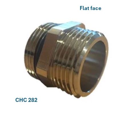 1" Nipple (flat faced) one side O ring