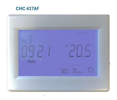 Touch screen UFH programable thermostat Air/Floor or A&F (Horizontal)
