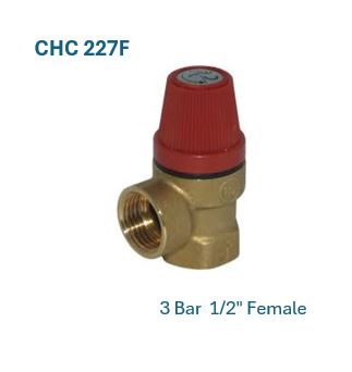 3 Bar Relief Valve, Female  1/2" BSP