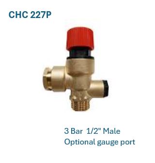 3 bar male 1/2"
optional  gauge port
