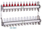 Manifold 12 way with air relief / drain 16/2 connectors and gauges