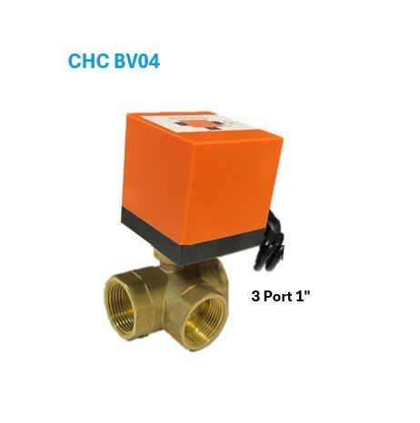 3 way valve power open power close 1" Female 230 volts